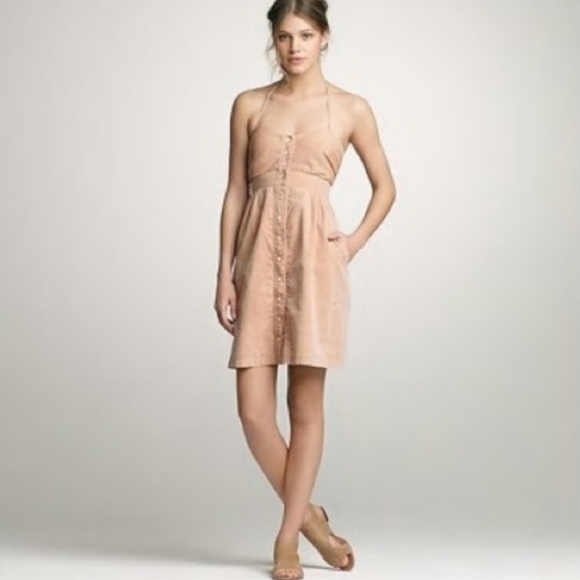 J Crew Chambray Button Front Halter Dress, Size XS - Picture 13 of 13